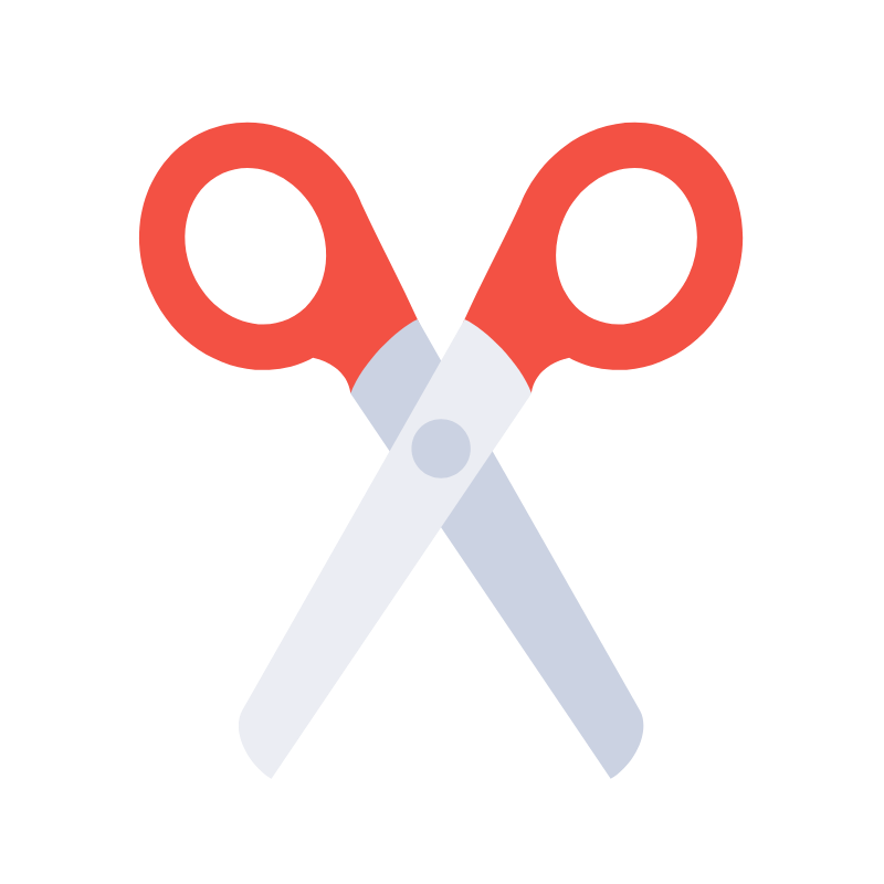 A pair of red scissors